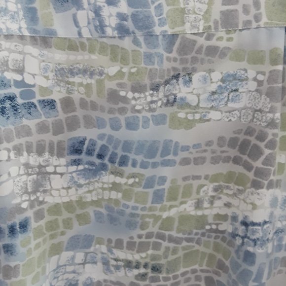 Alfred Dunner NWOT Silky Blue/Gray Long Sleeve Top - Picture 3 of 9